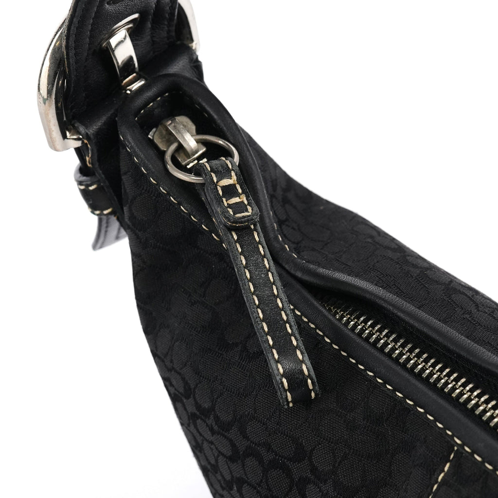 2154 Black Signature Canvas Soho Shoulder Bag