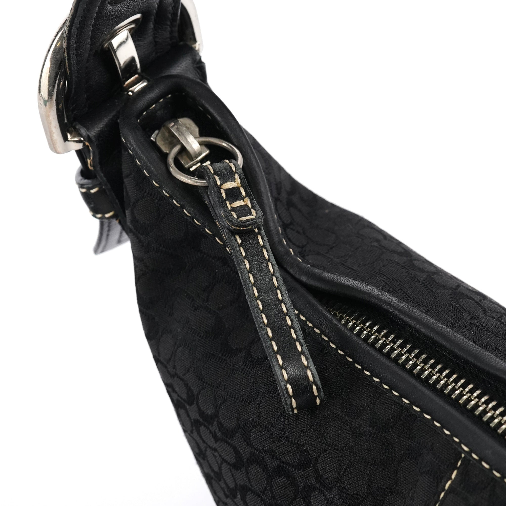 2154 Black Signature Canvas Soho Shoulder Bag