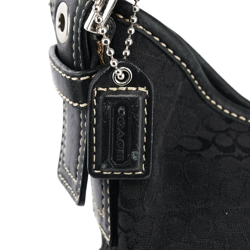 2154 Black Signature Canvas Soho Shoulder Bag