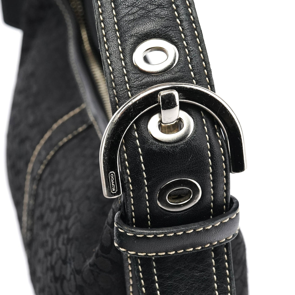 2154 Black Signature Canvas Soho Shoulder Bag