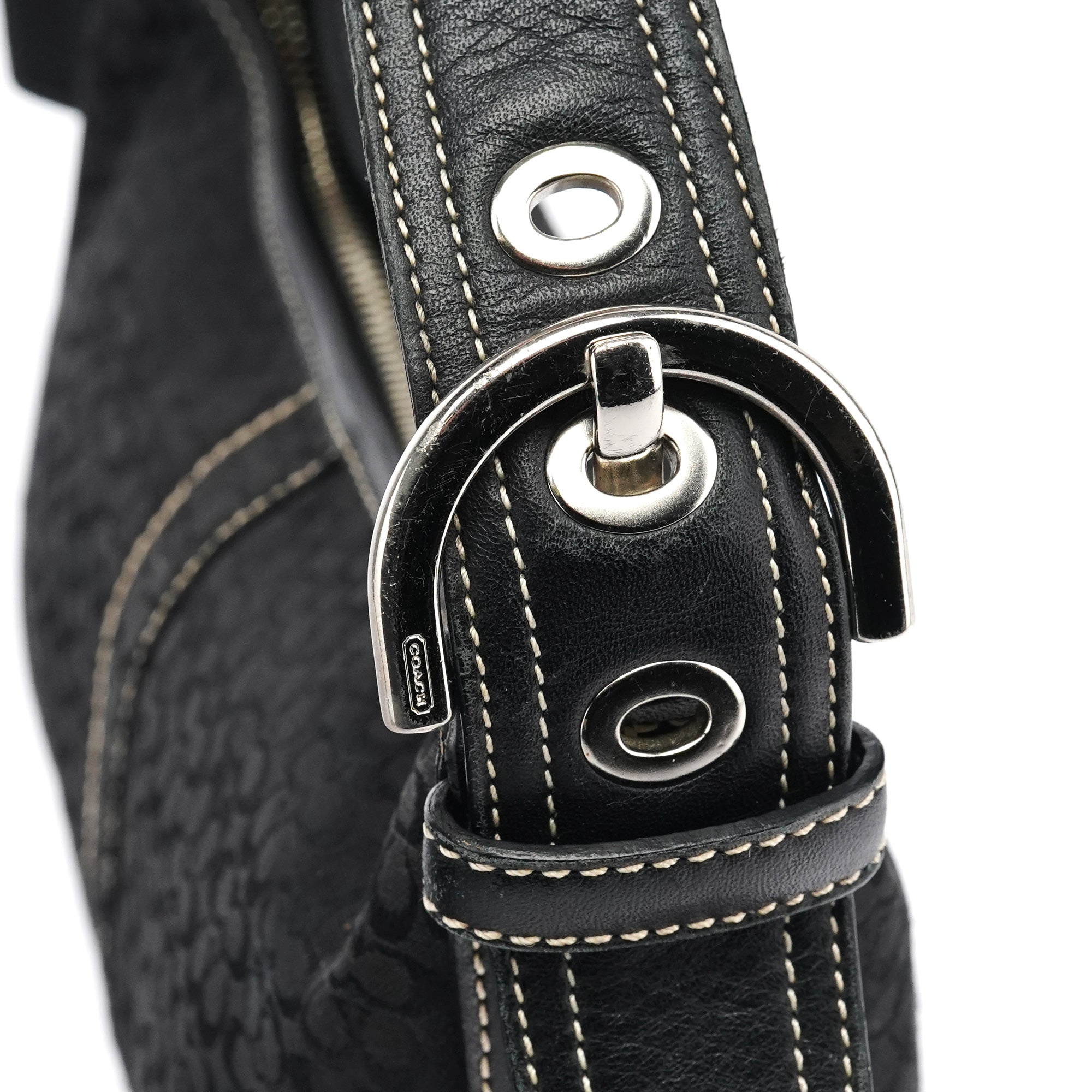 2154 Black Signature Canvas Soho Shoulder Bag