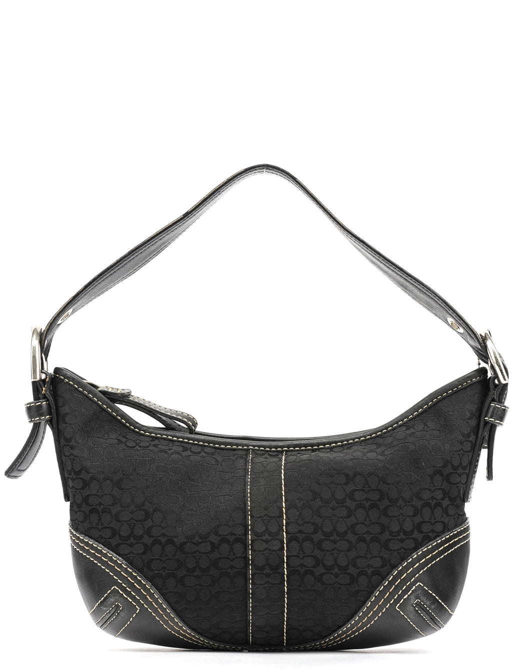 2154 Black Signature Canvas Soho Shoulder Bag