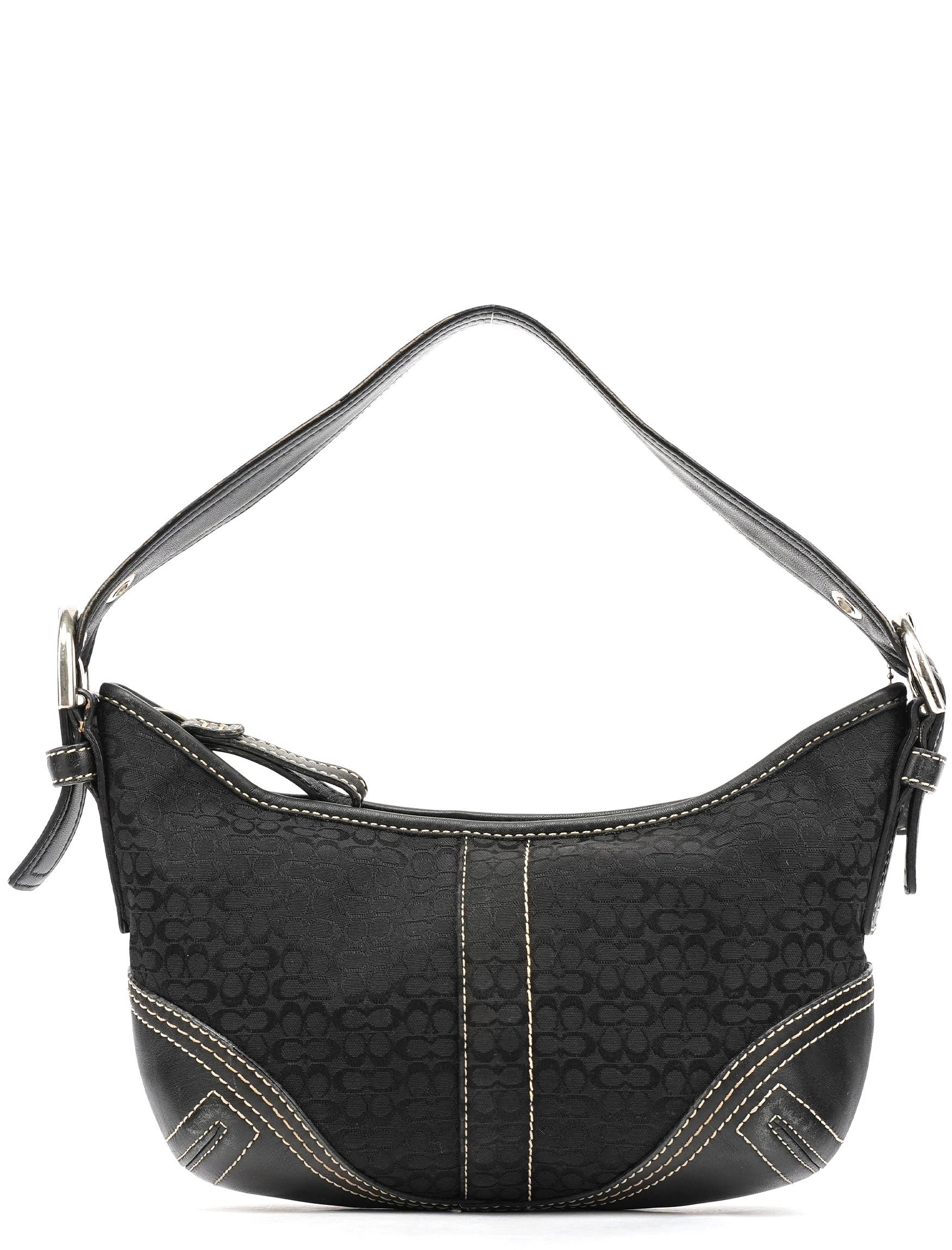 2154 Black Signature Canvas Soho Shoulder Bag