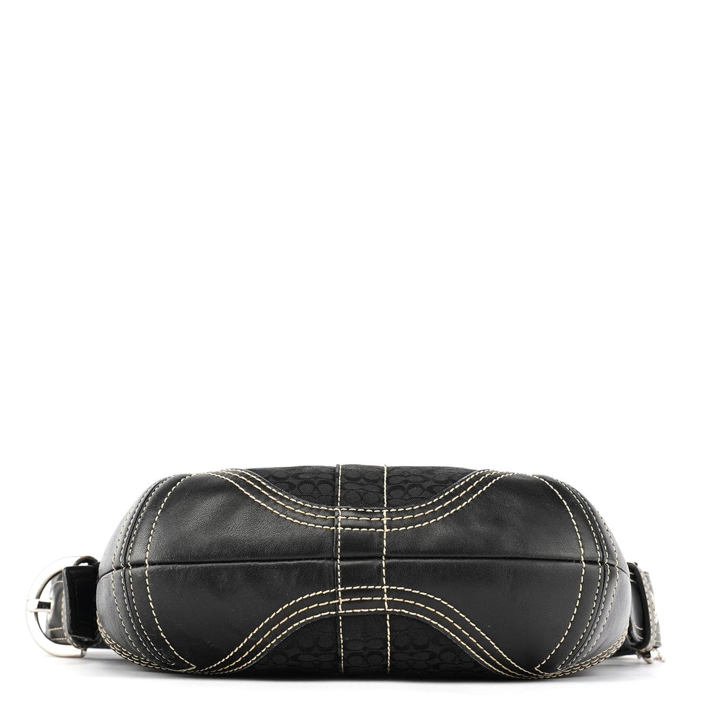 2154 Black Signature Canvas Soho Shoulder Bag