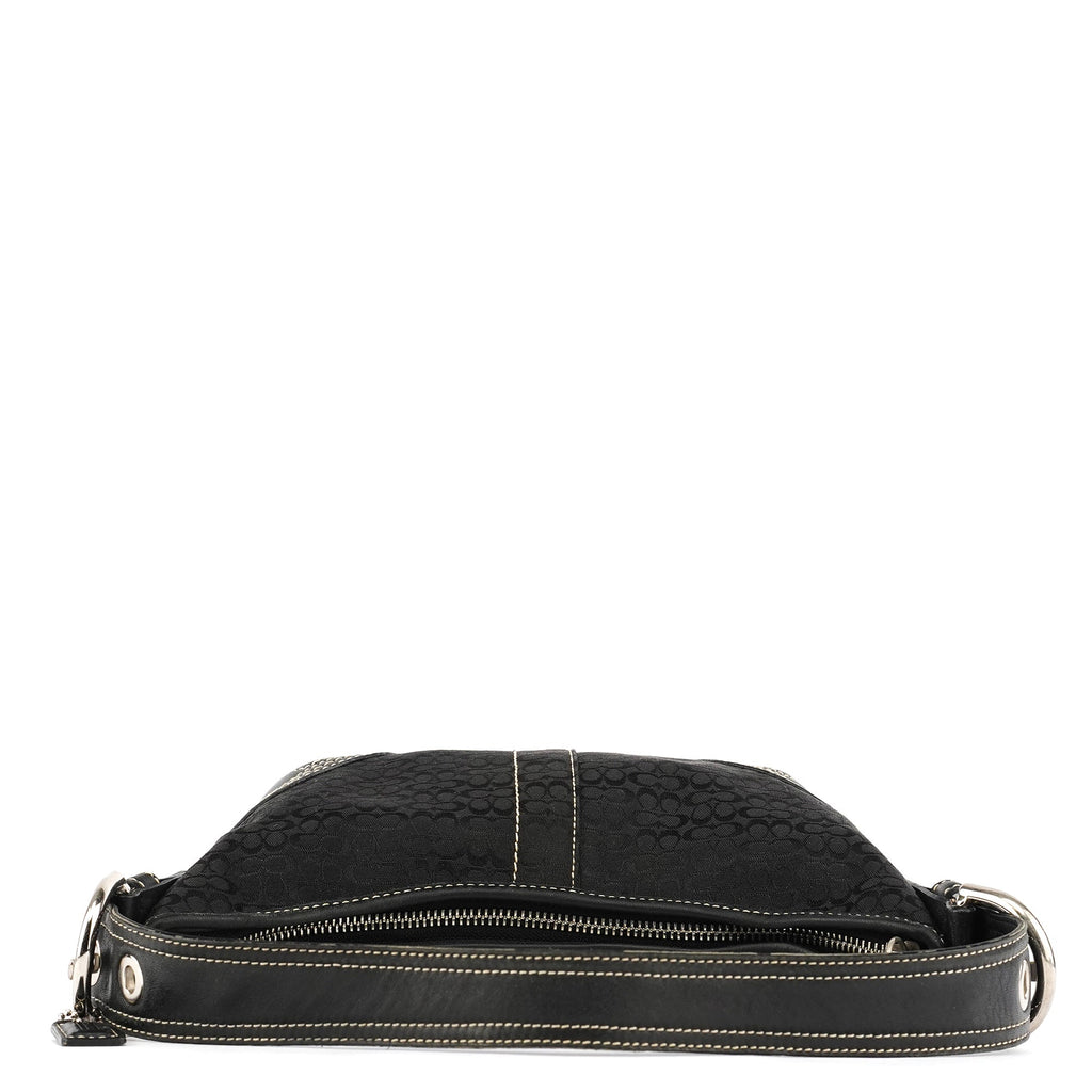 2154 Black Signature Canvas Soho Shoulder Bag