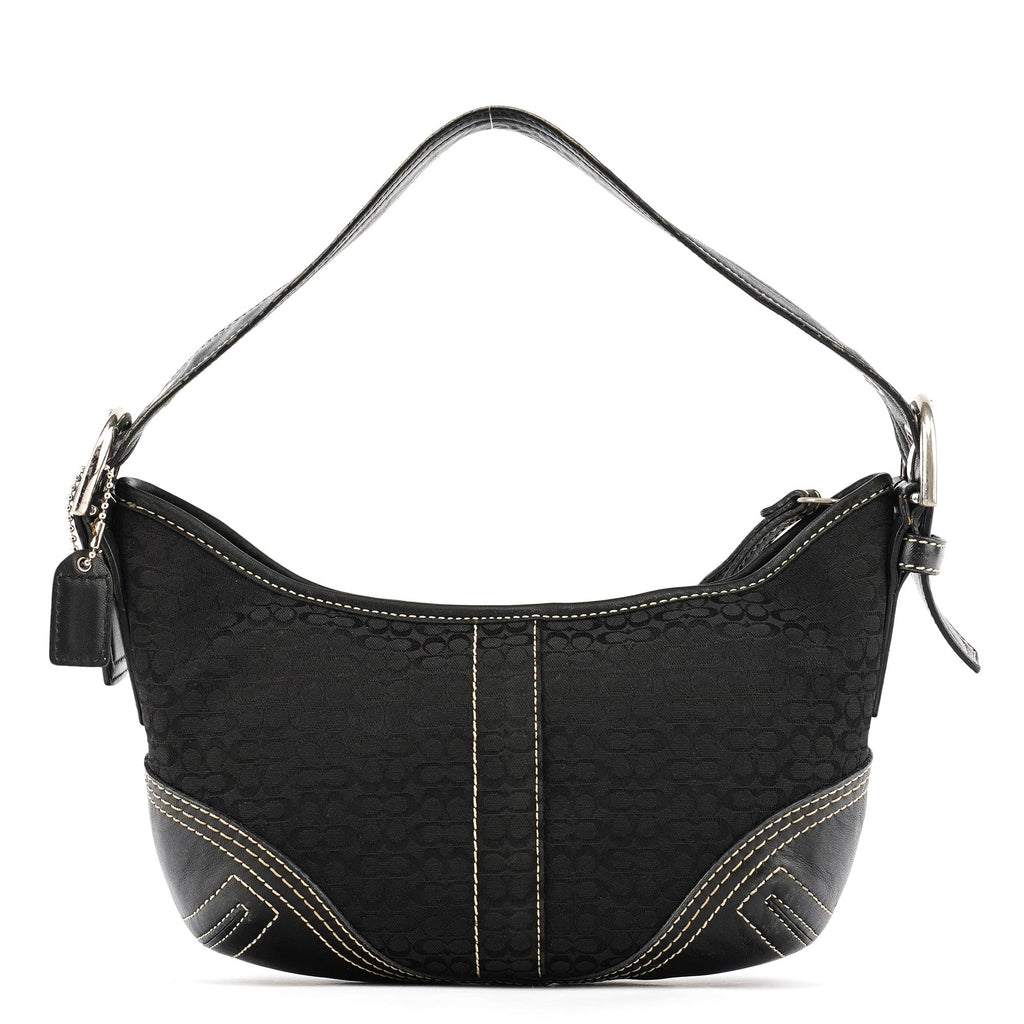 2154 Black Signature Canvas Soho Shoulder Bag