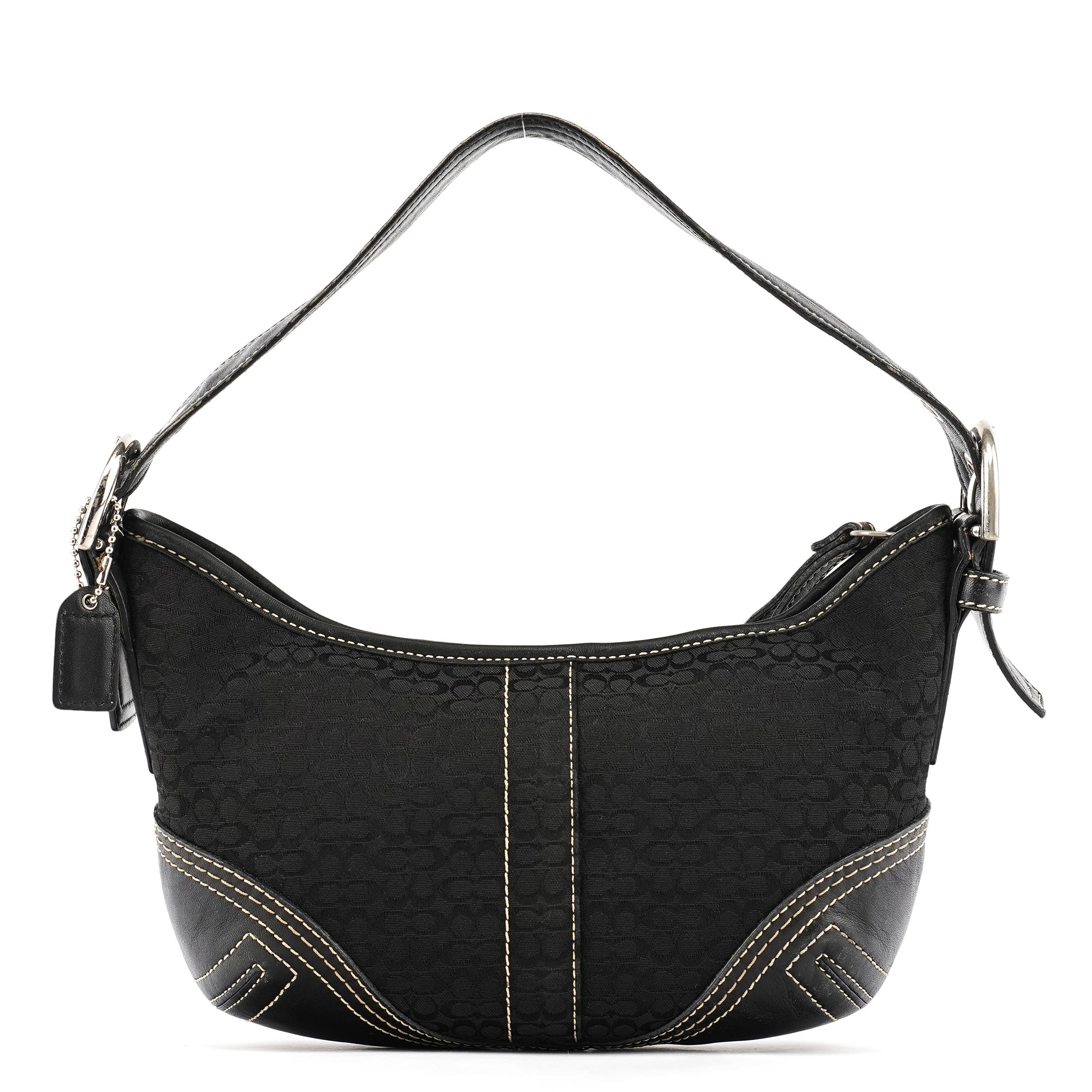 2154 Black Signature Canvas Soho Shoulder Bag