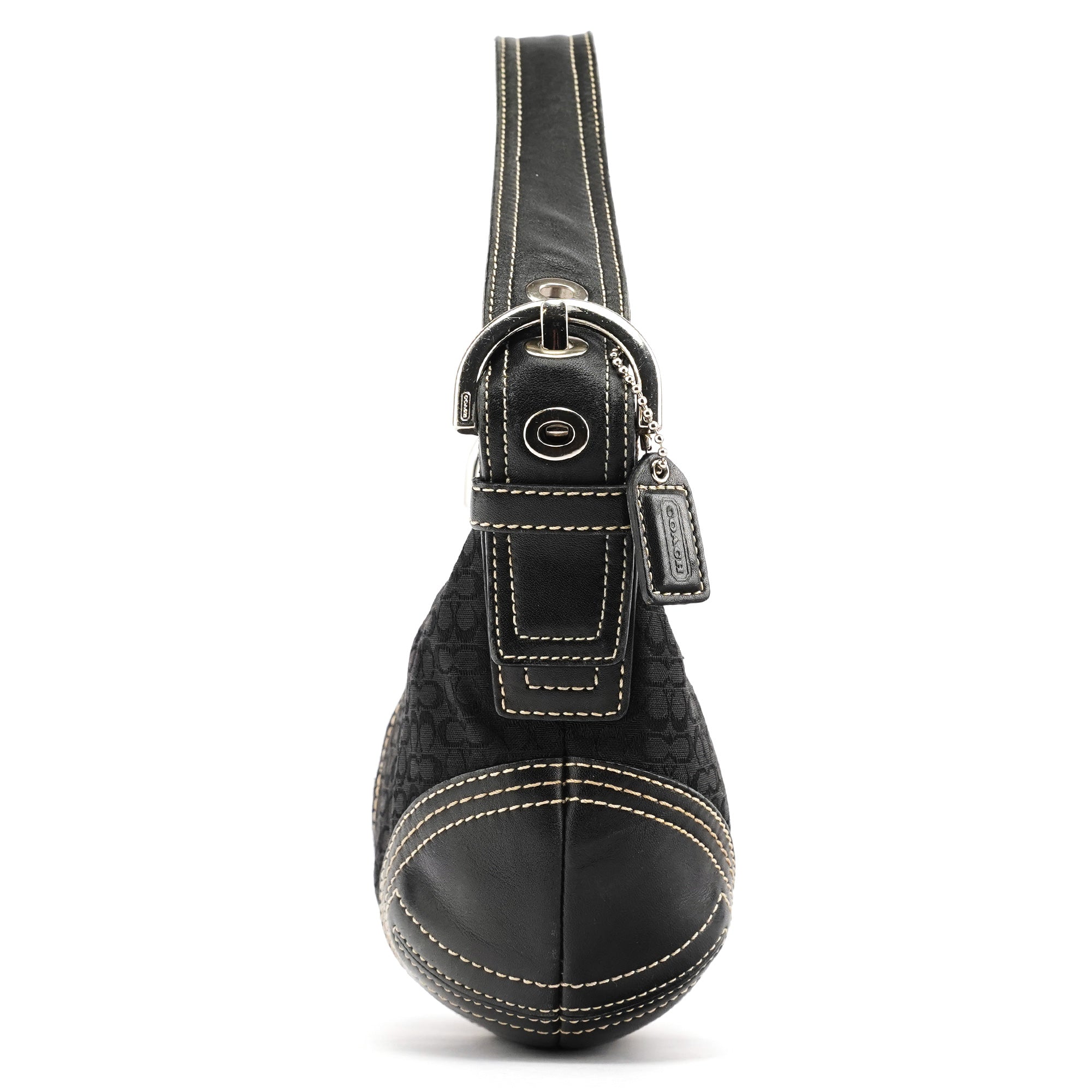 2154 Black Signature Canvas Soho Shoulder Bag