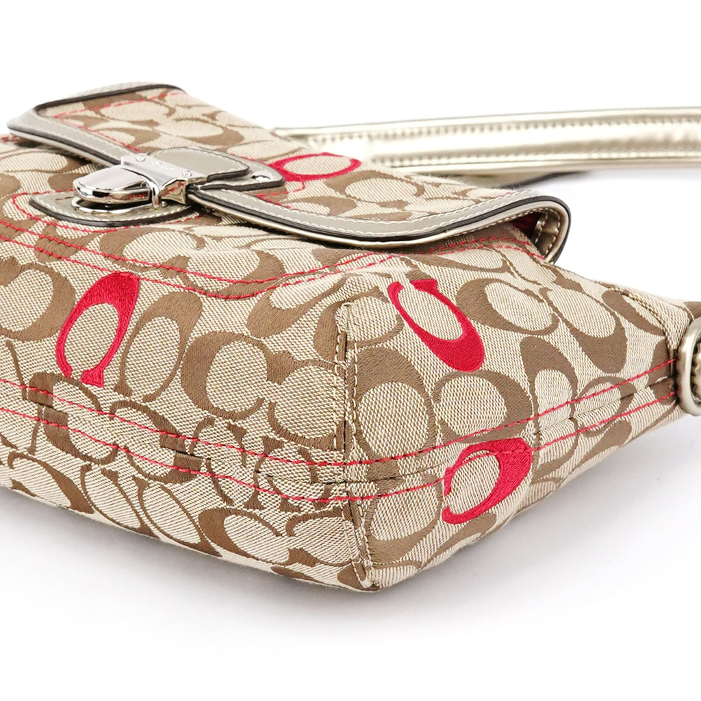 21623 Beige Silver Soho 2-Way Bag