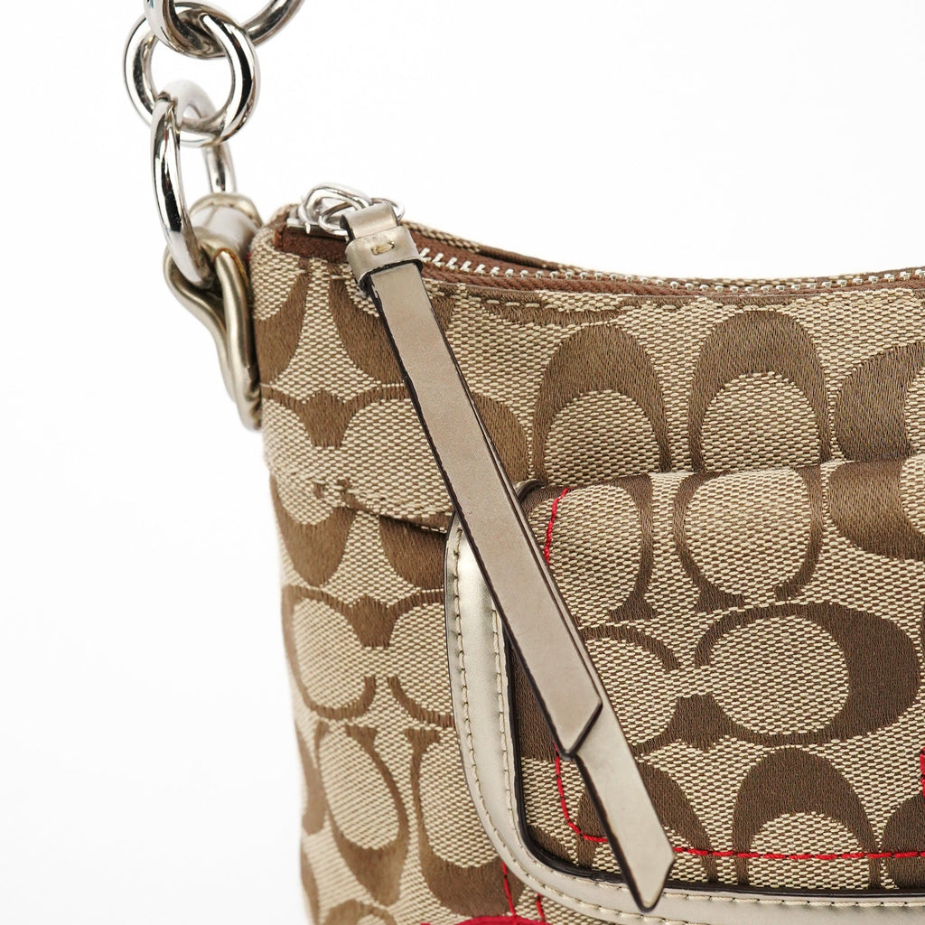 21623 Beige Silver Soho 2-Way Bag