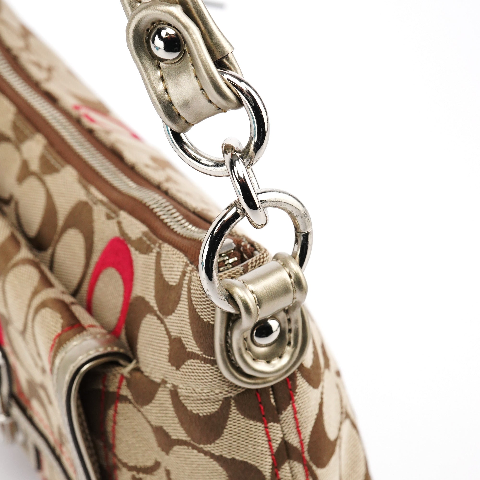 21623 Beige Silver Soho 2-Way Bag