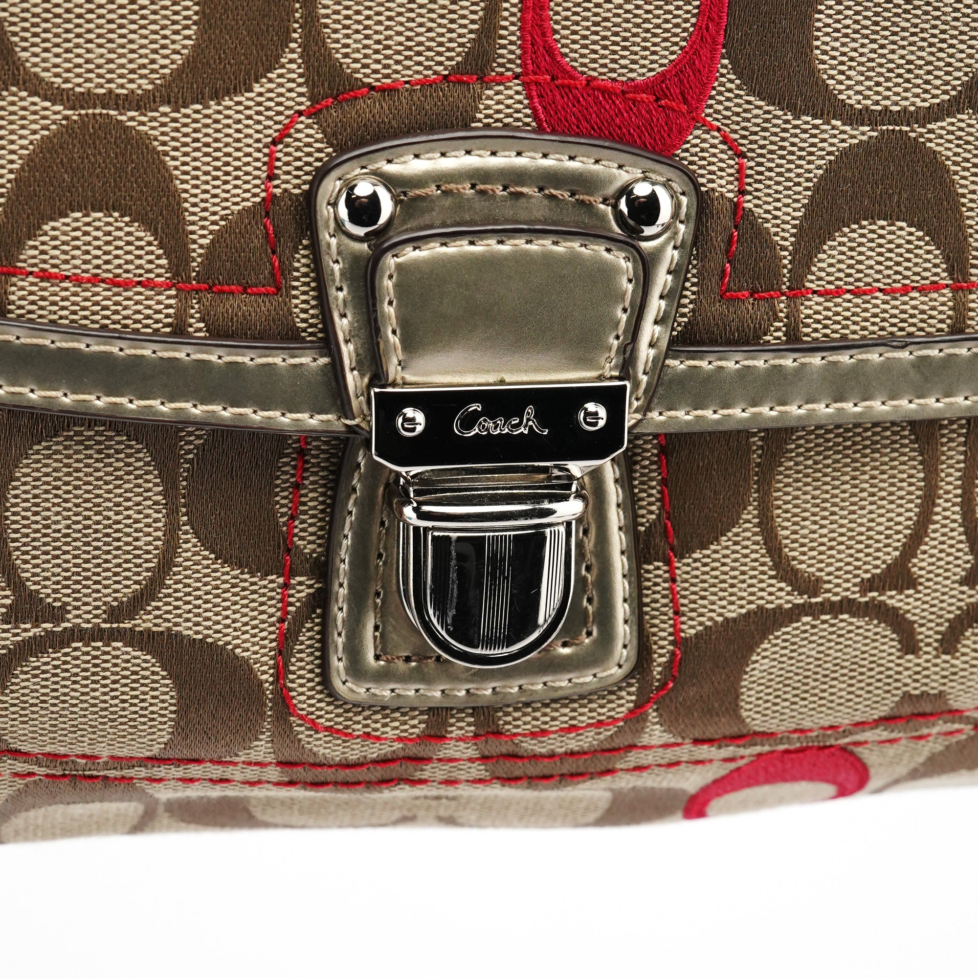 21623 Beige Silver Soho 2-Way Bag