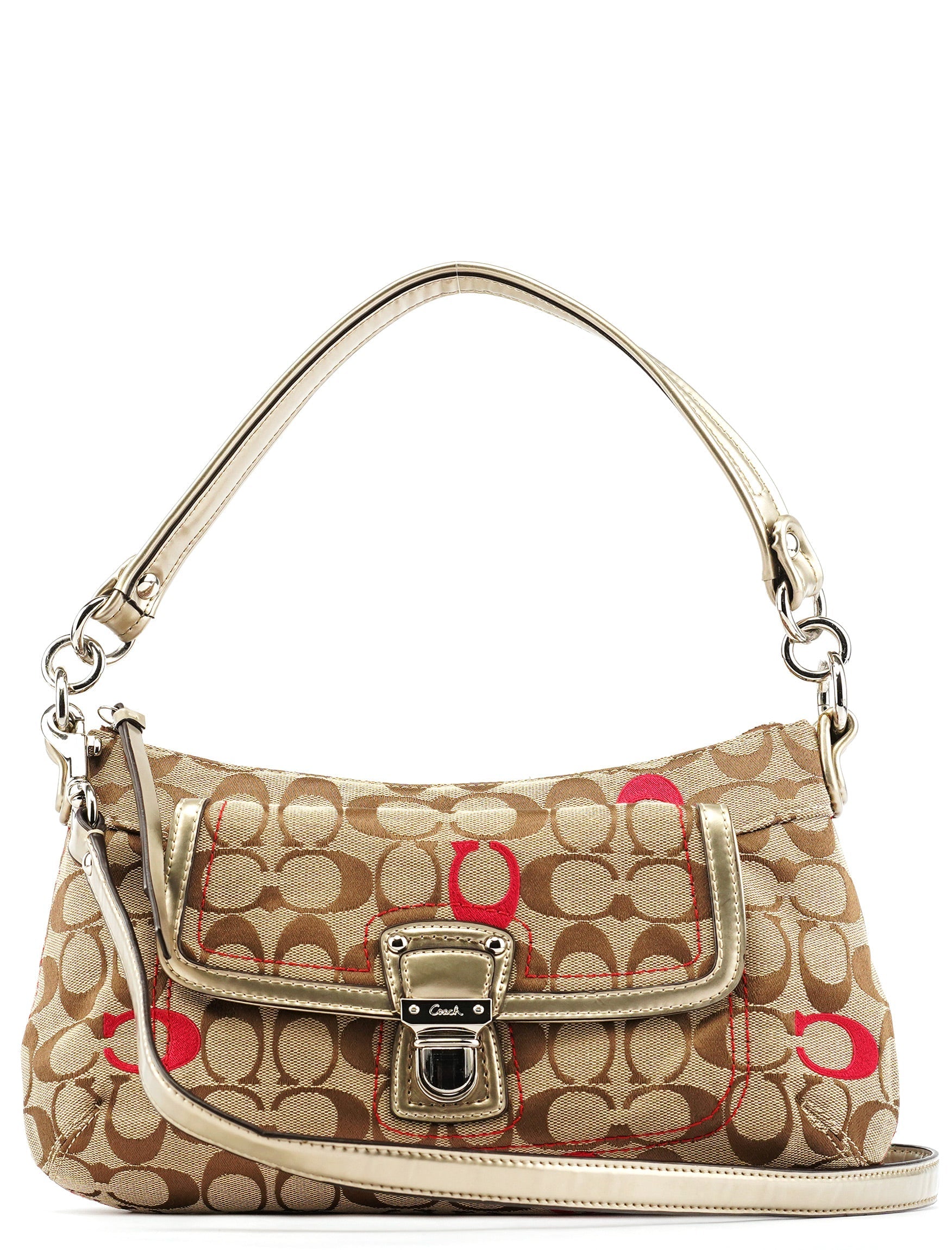 21623 Beige Silver Soho 2-Way Bag