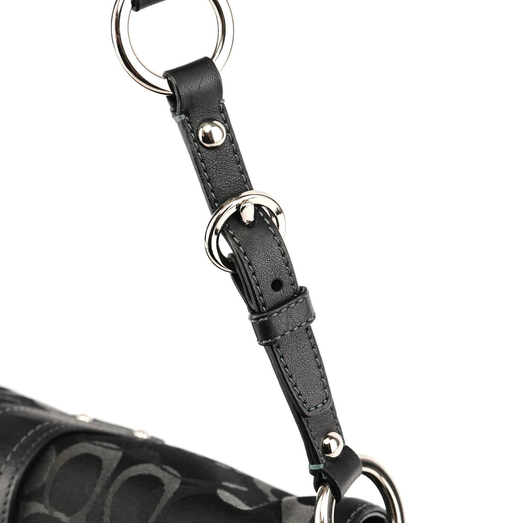 2175 Black Grey Signature Soho Shoulder Bag
