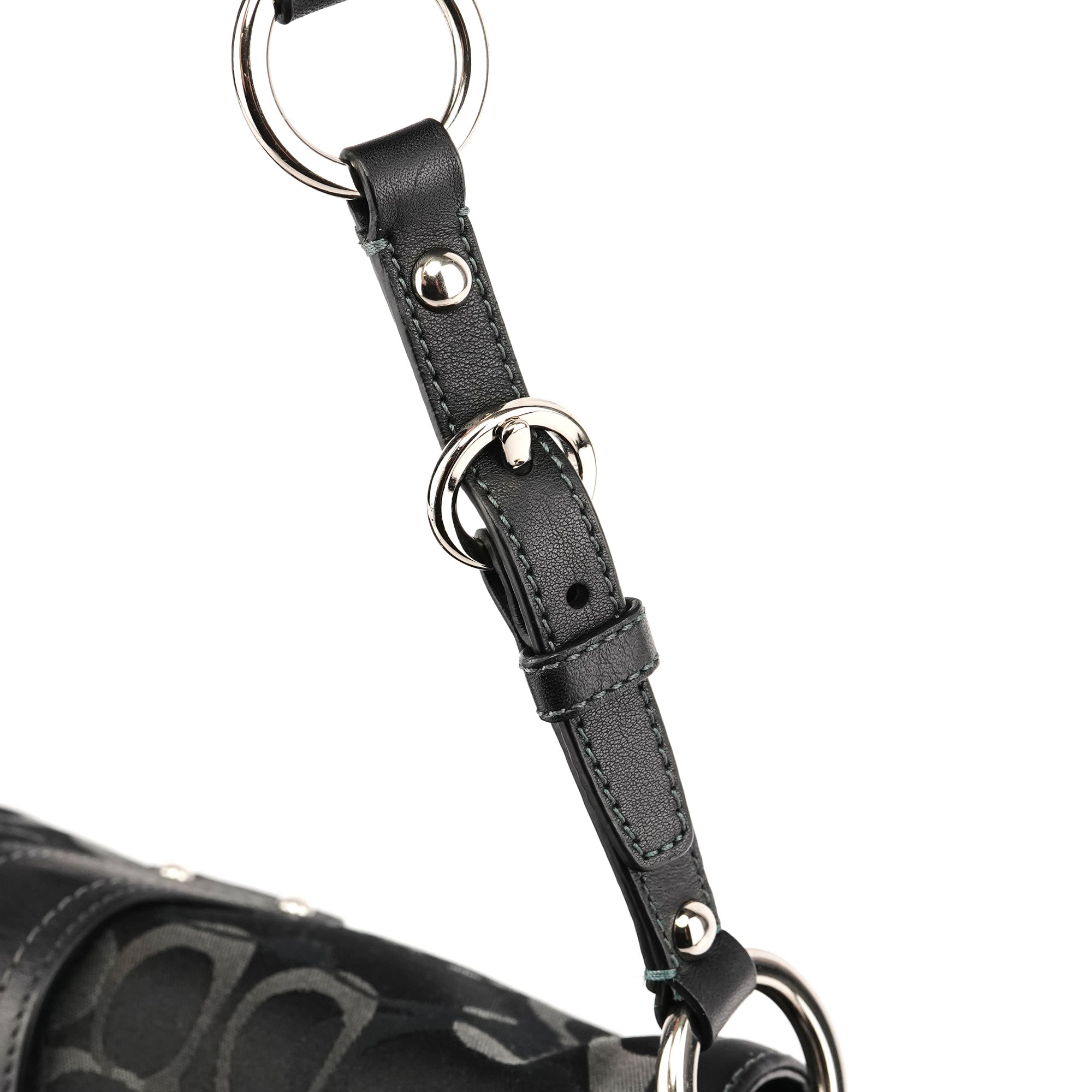 2175 Black Grey Signature Soho Shoulder Bag