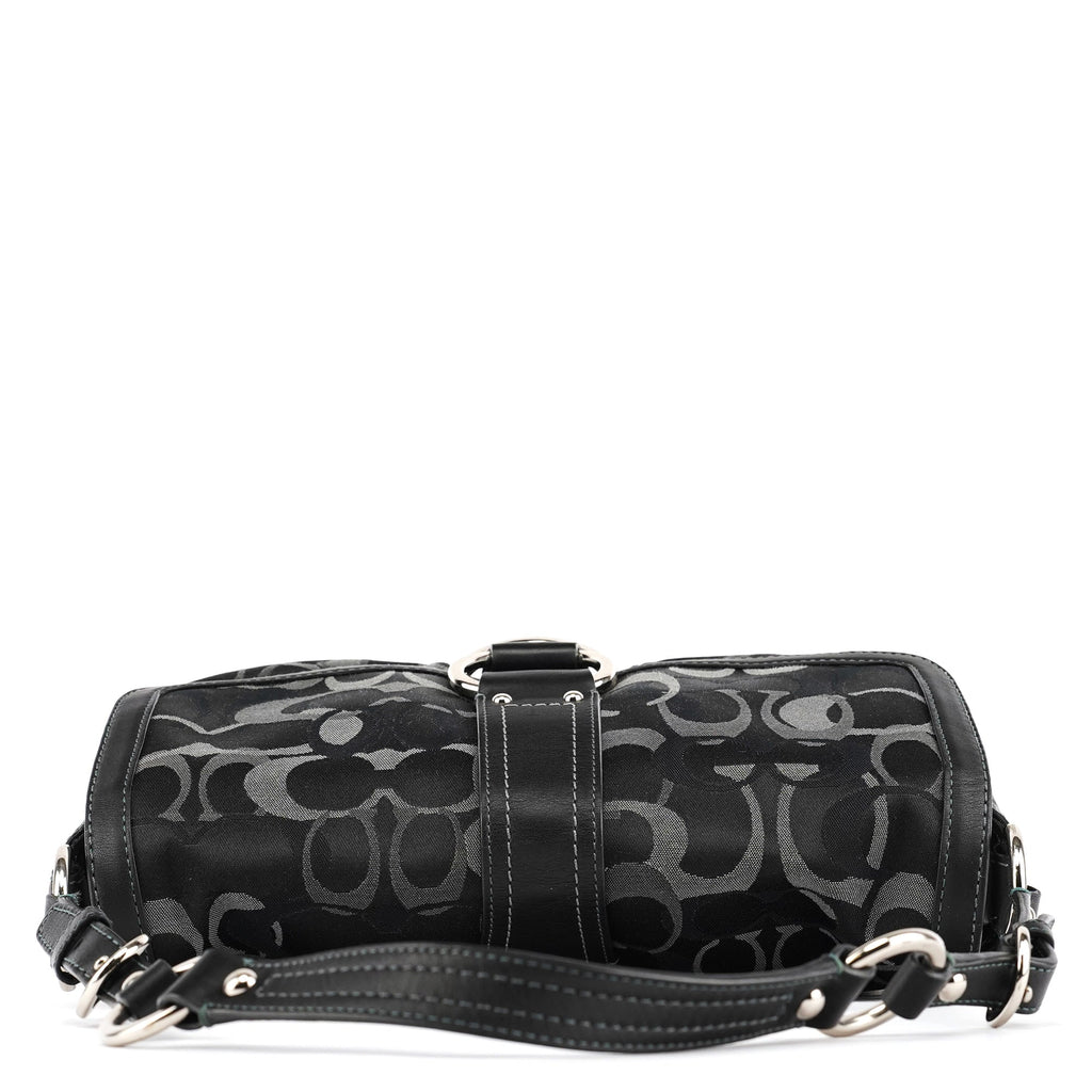 2175 Black Grey Signature Soho Shoulder Bag