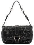 2175 Black Grey Signature Soho Shoulder Bag