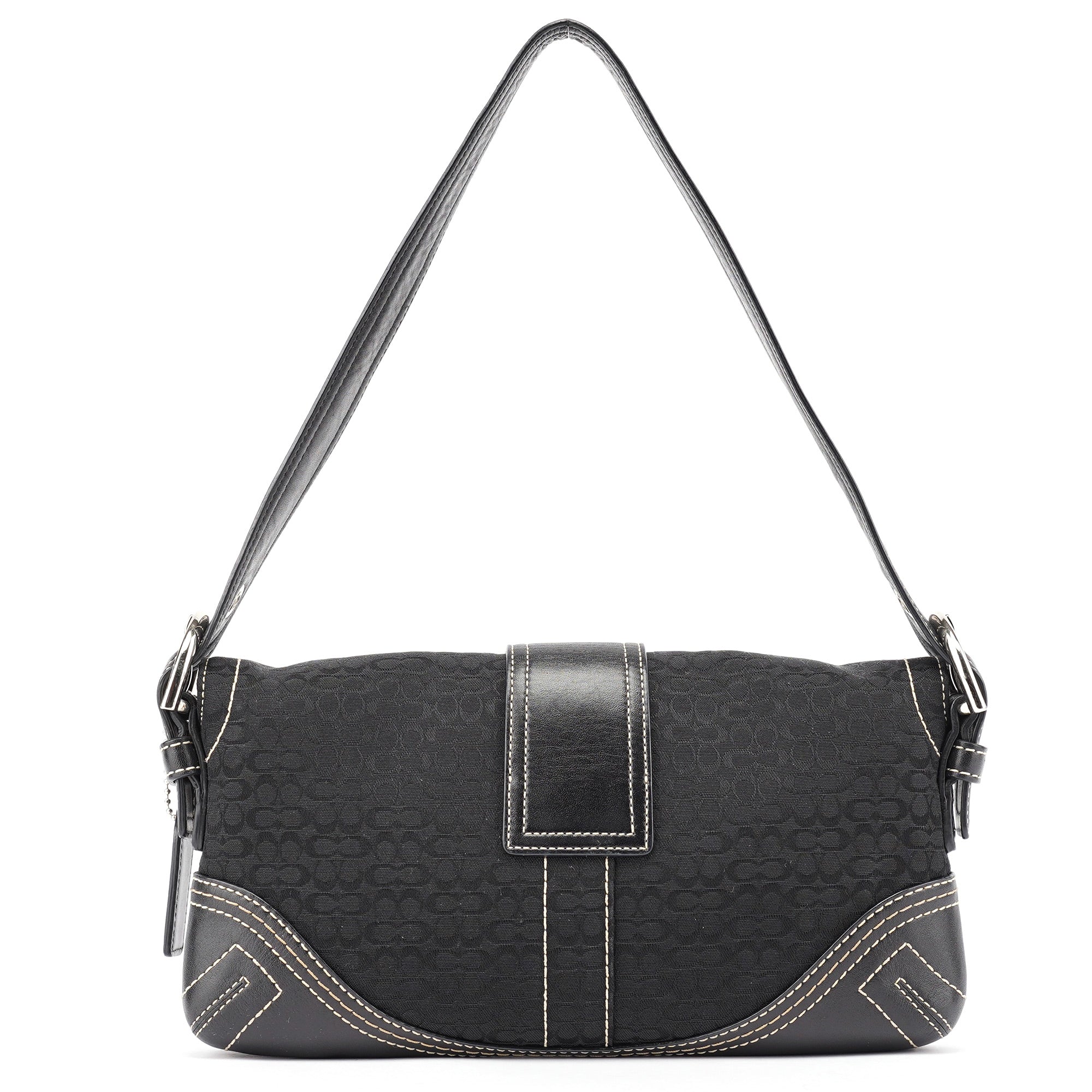 3628 Black Leather Soho Shoulder Bag