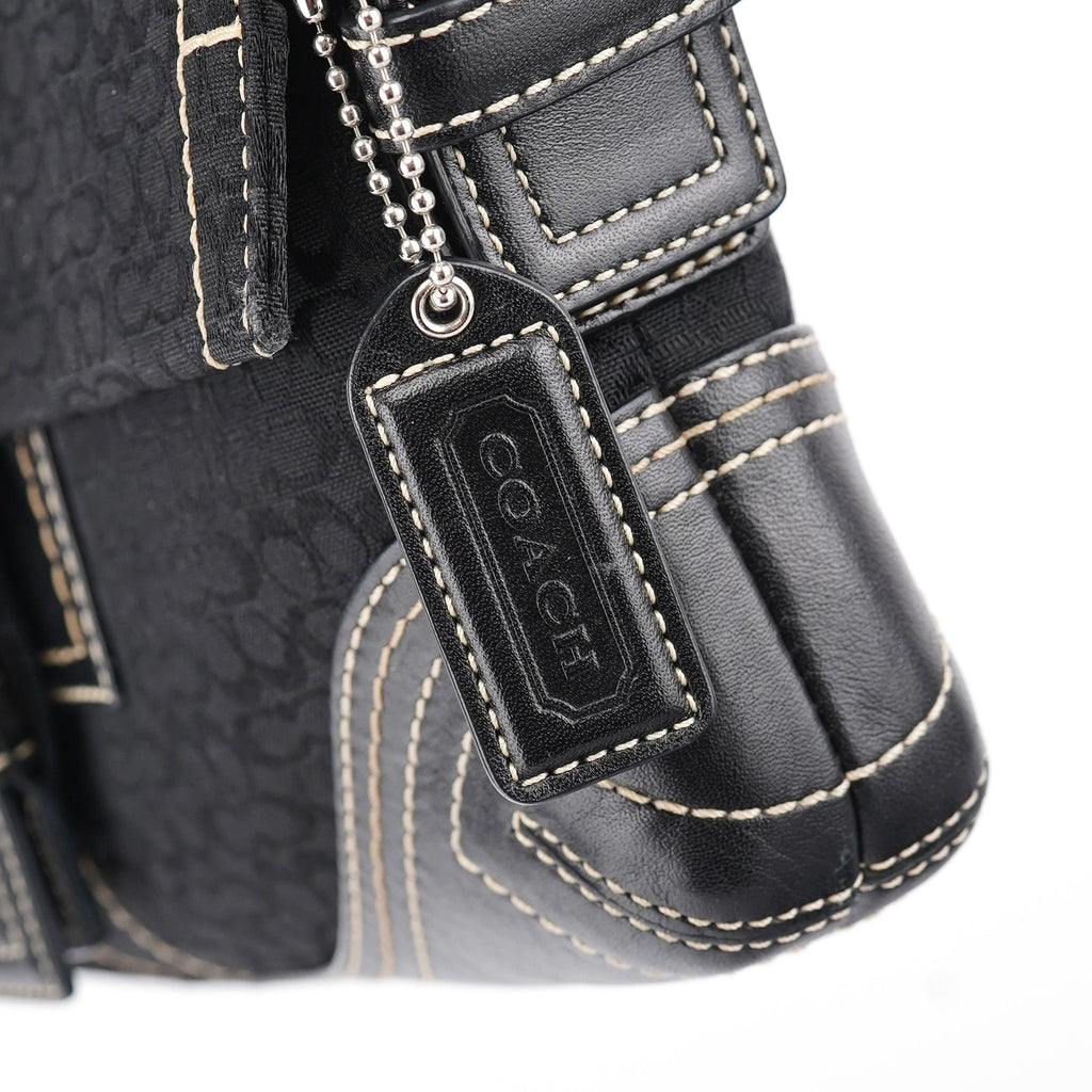 3628 Black Leather Soho Shoulder Bag