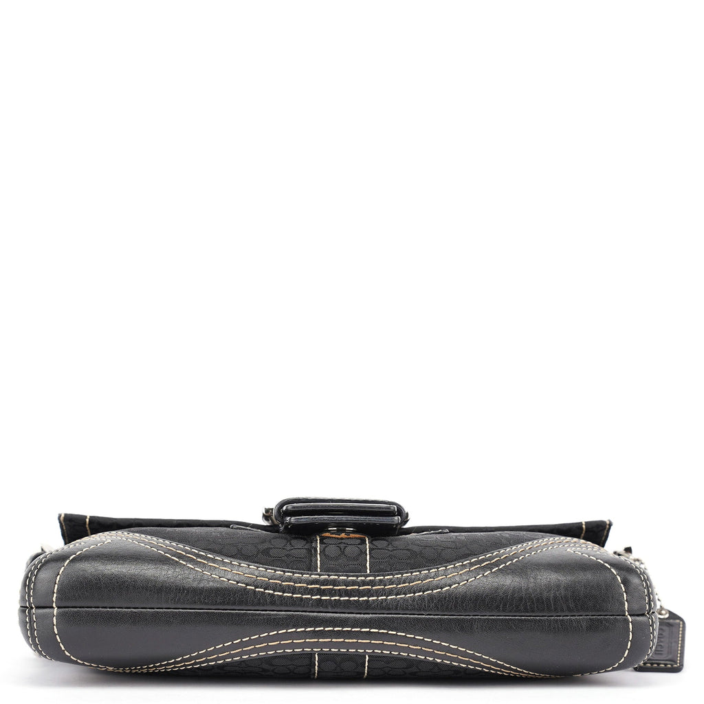 3628 Black Leather Soho Shoulder Bag