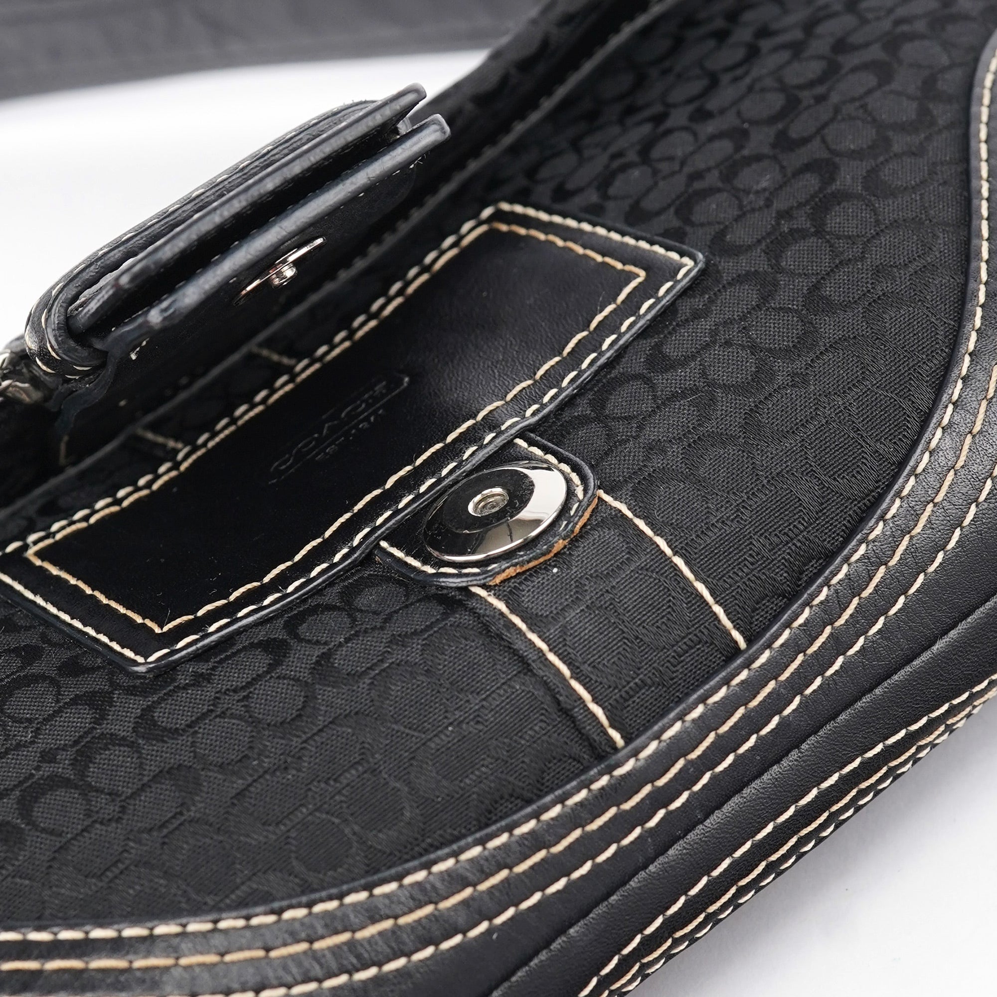 3628 Black Leather Soho Shoulder Bag