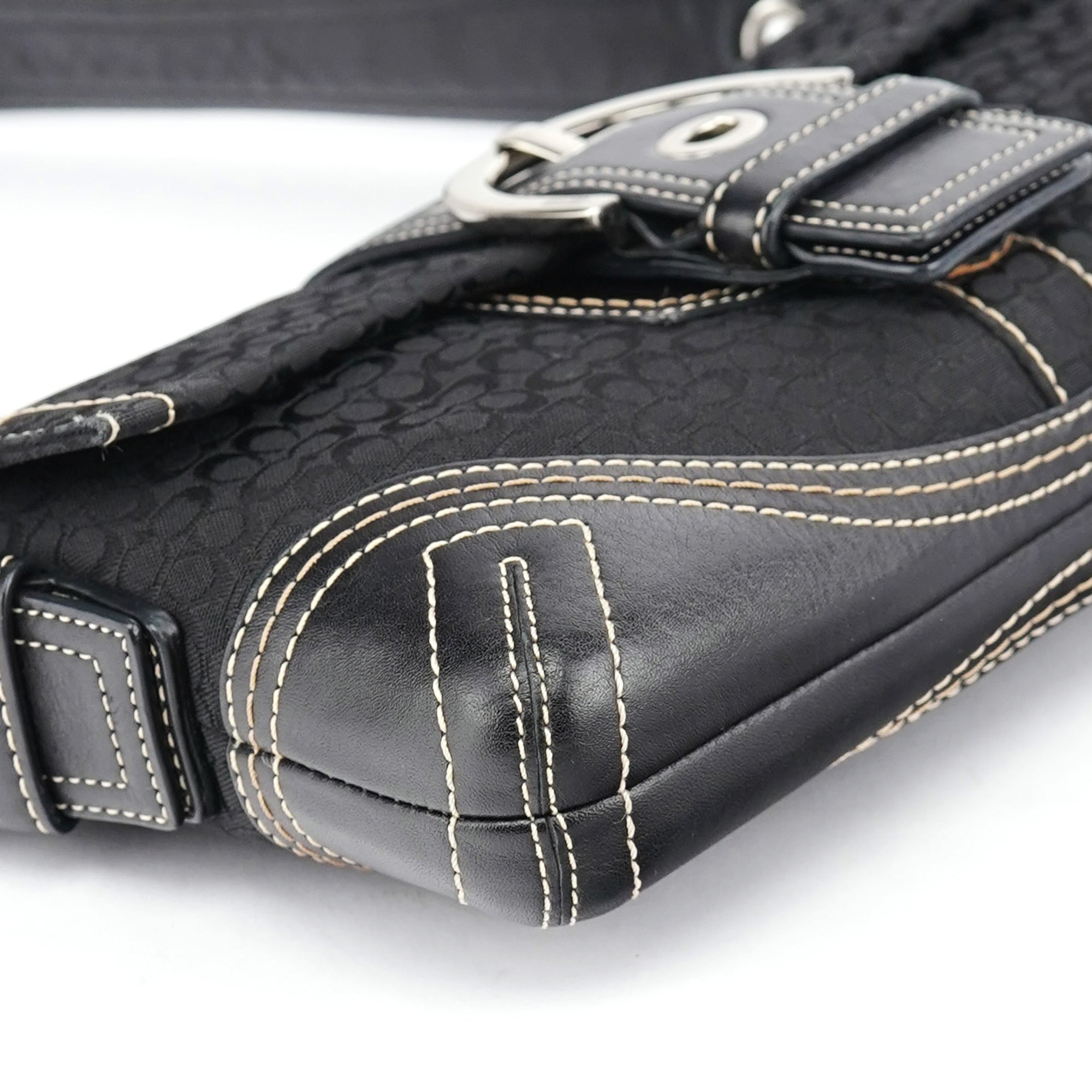 3628 Black Leather Soho Shoulder Bag