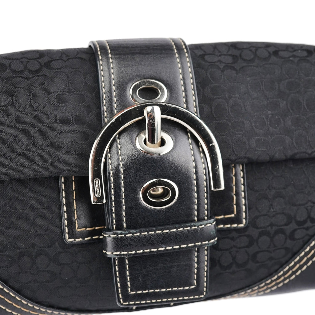 3628 Black Leather Soho Shoulder Bag