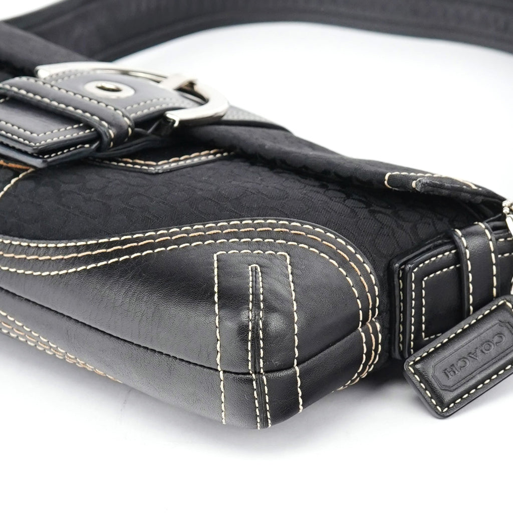 3628 Black Leather Soho Shoulder Bag