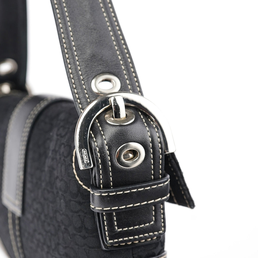 3628 Black Leather Soho Shoulder Bag