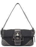 3628 Black Leather Soho Shoulder Bag