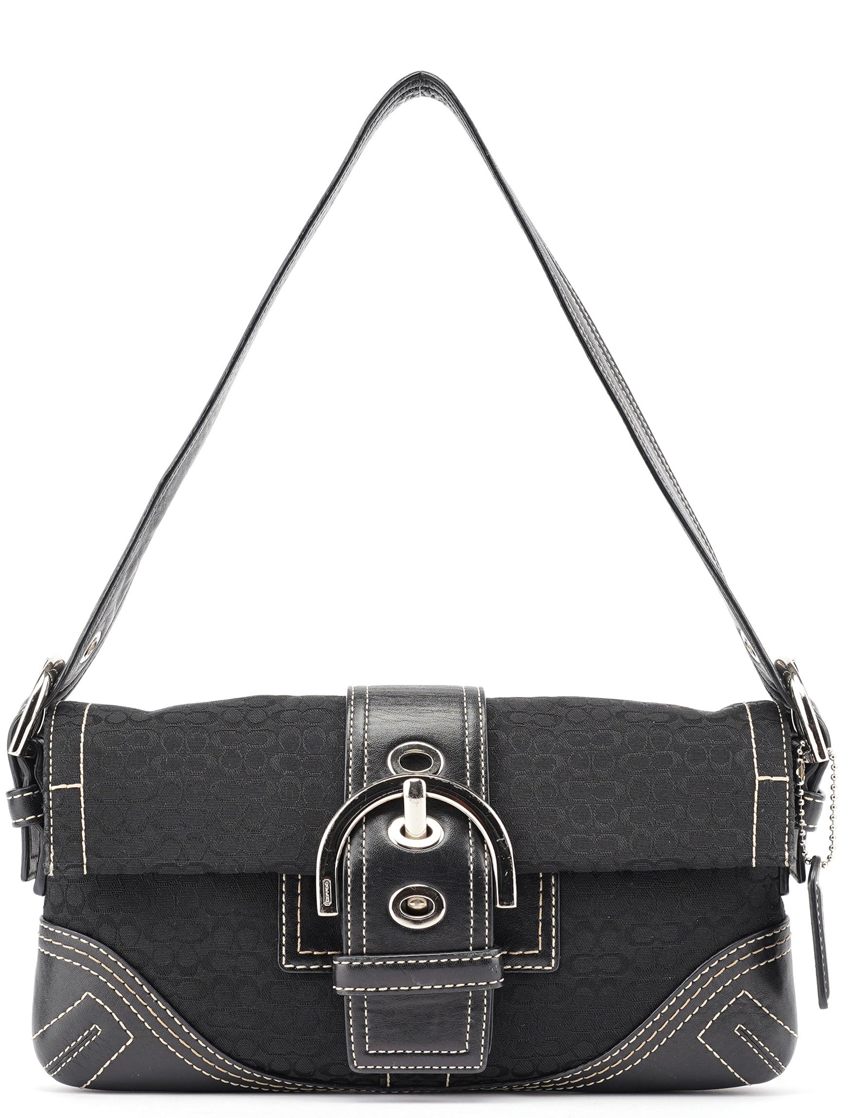 3628 Black Leather Soho Shoulder Bag