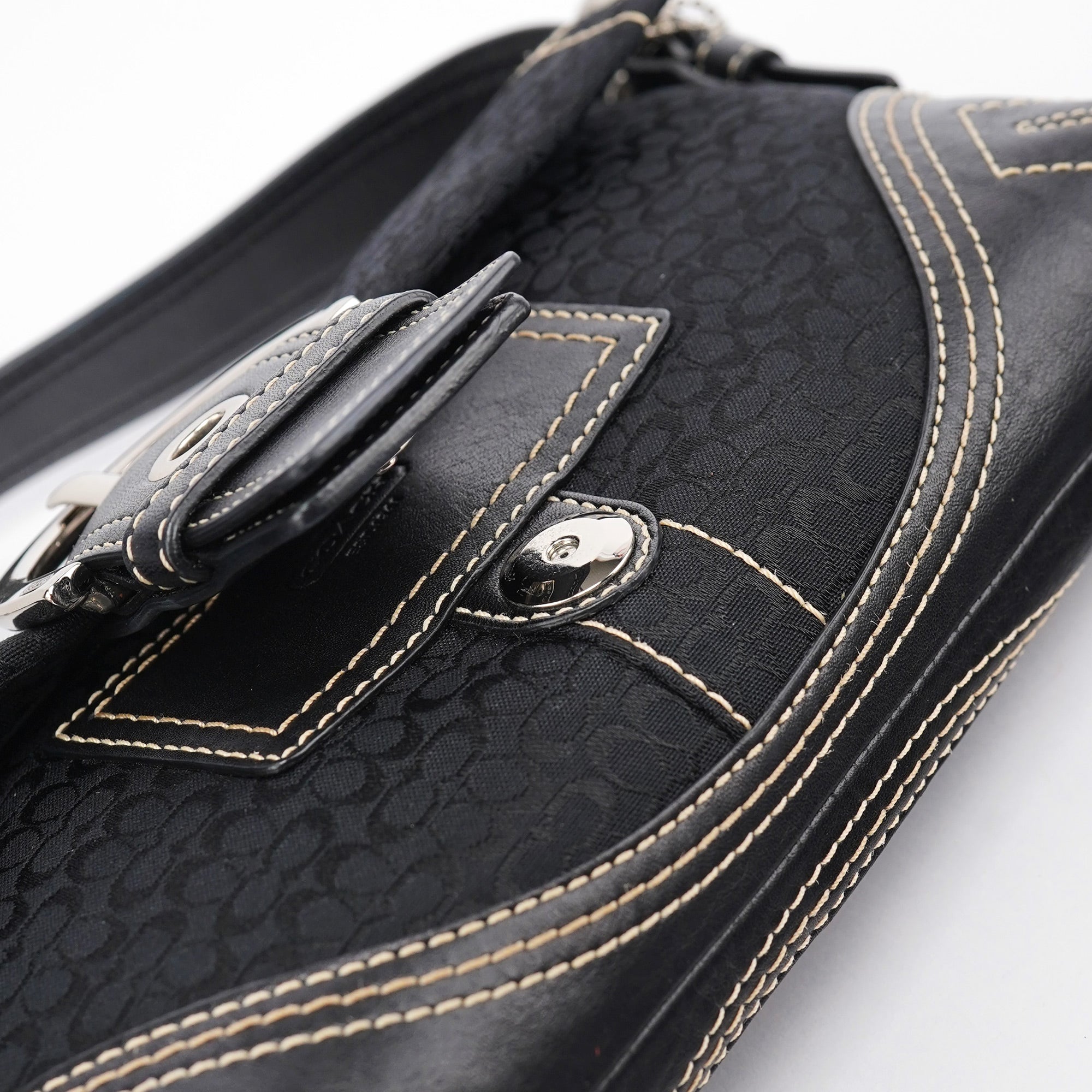 3628 Black Leather Soho Shoulder Bag
