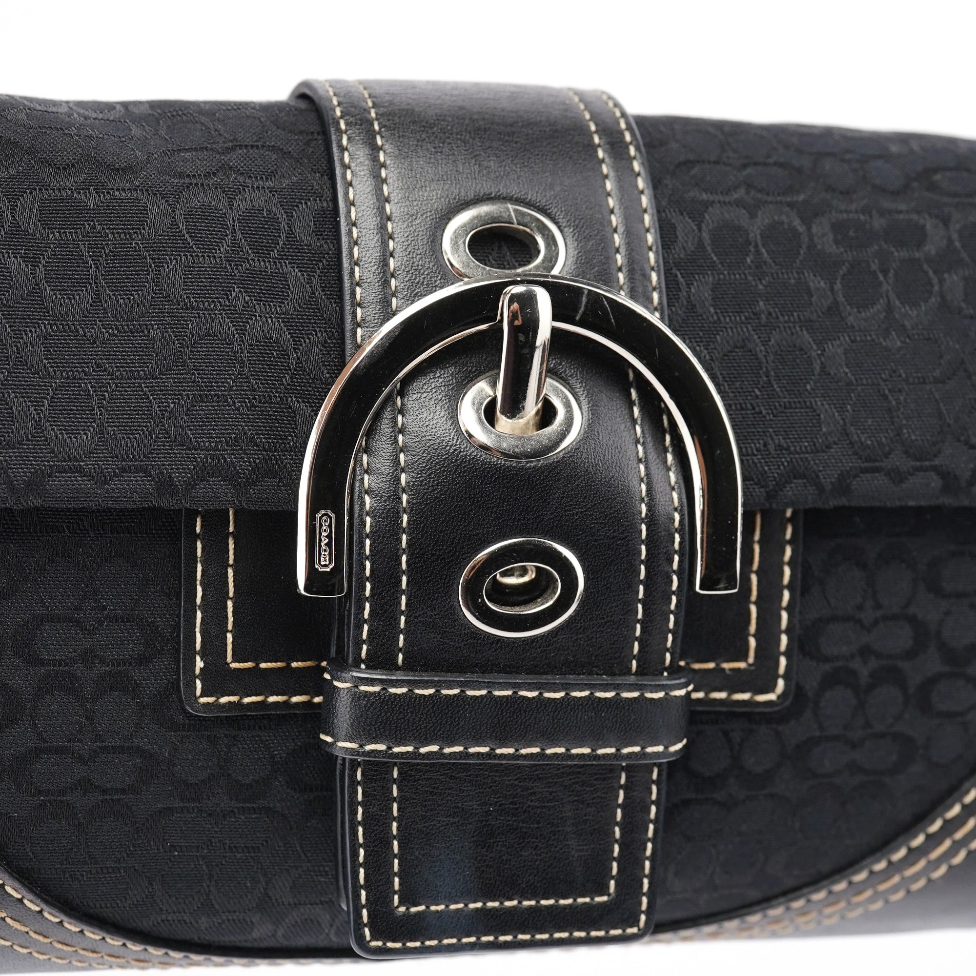 3628 Black Leather Soho Shoulder Bag