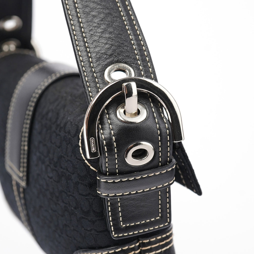 3628 Black Leather Soho Shoulder Bag