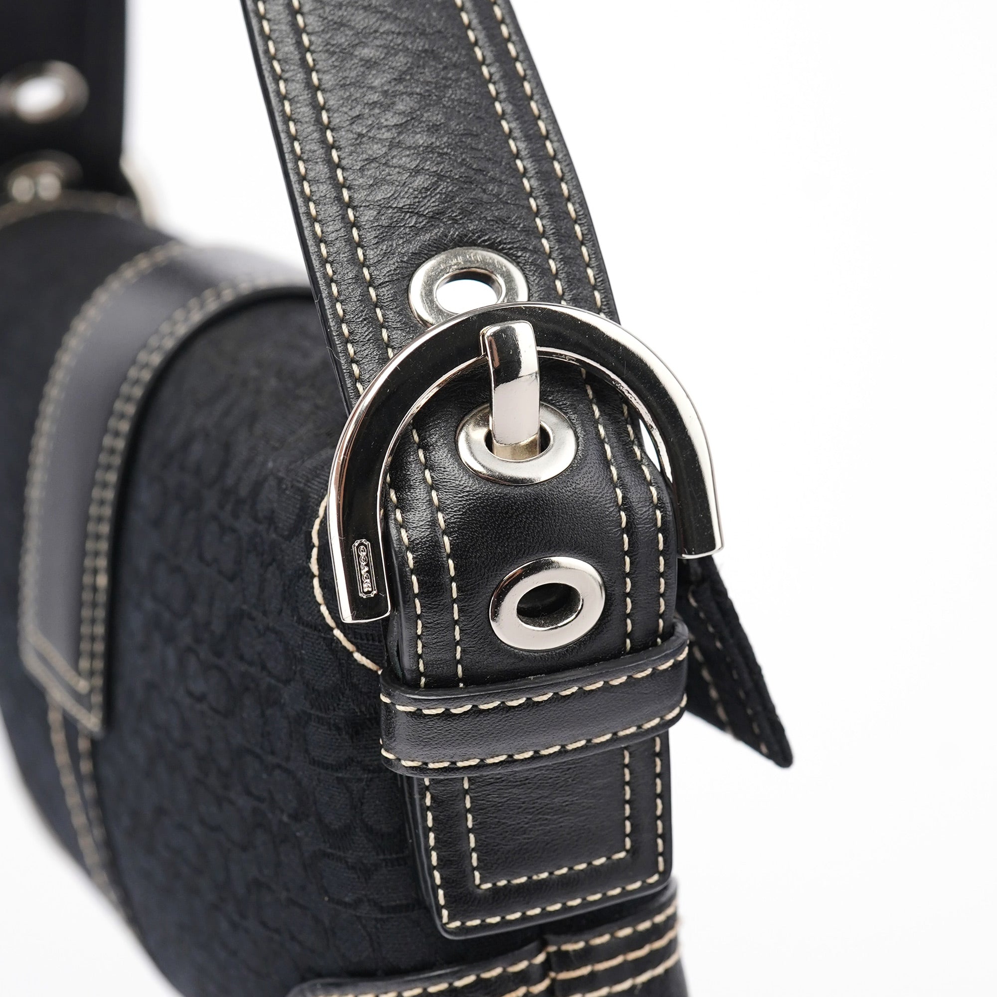 3628 Black Leather Soho Shoulder Bag