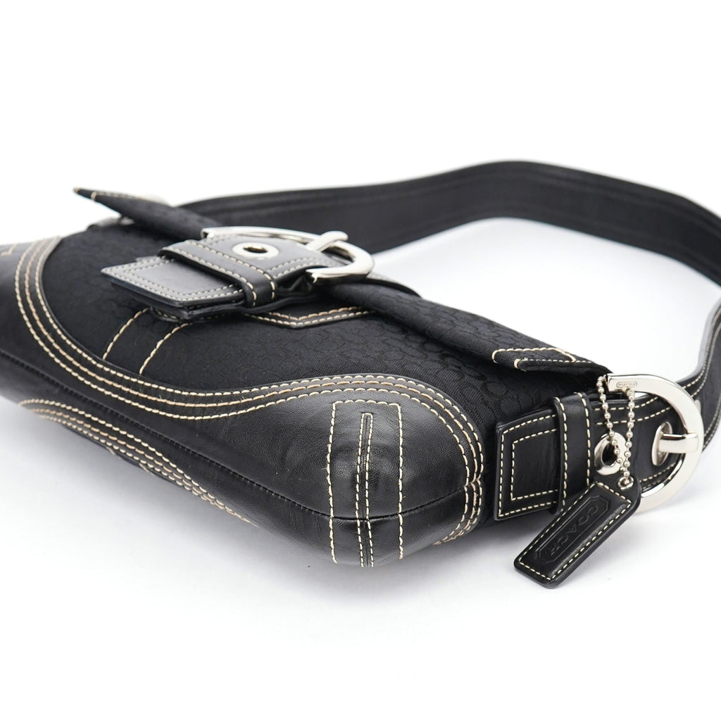 3628 Black Leather Soho Shoulder Bag