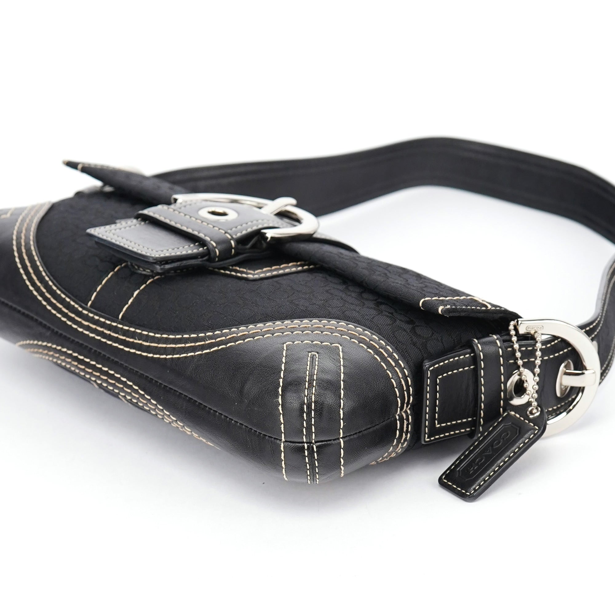 3628 Black Leather Soho Shoulder Bag