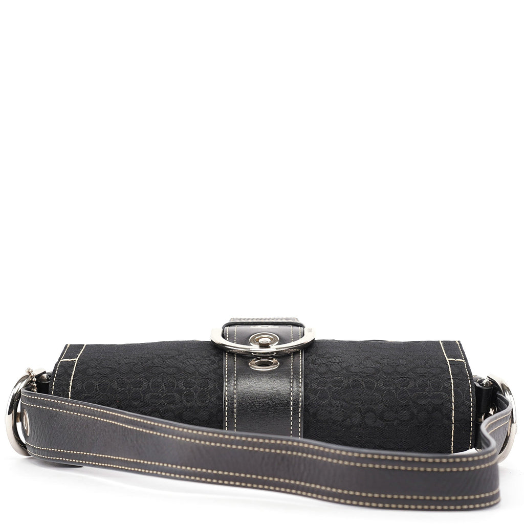 3628 Black Leather Soho Shoulder Bag