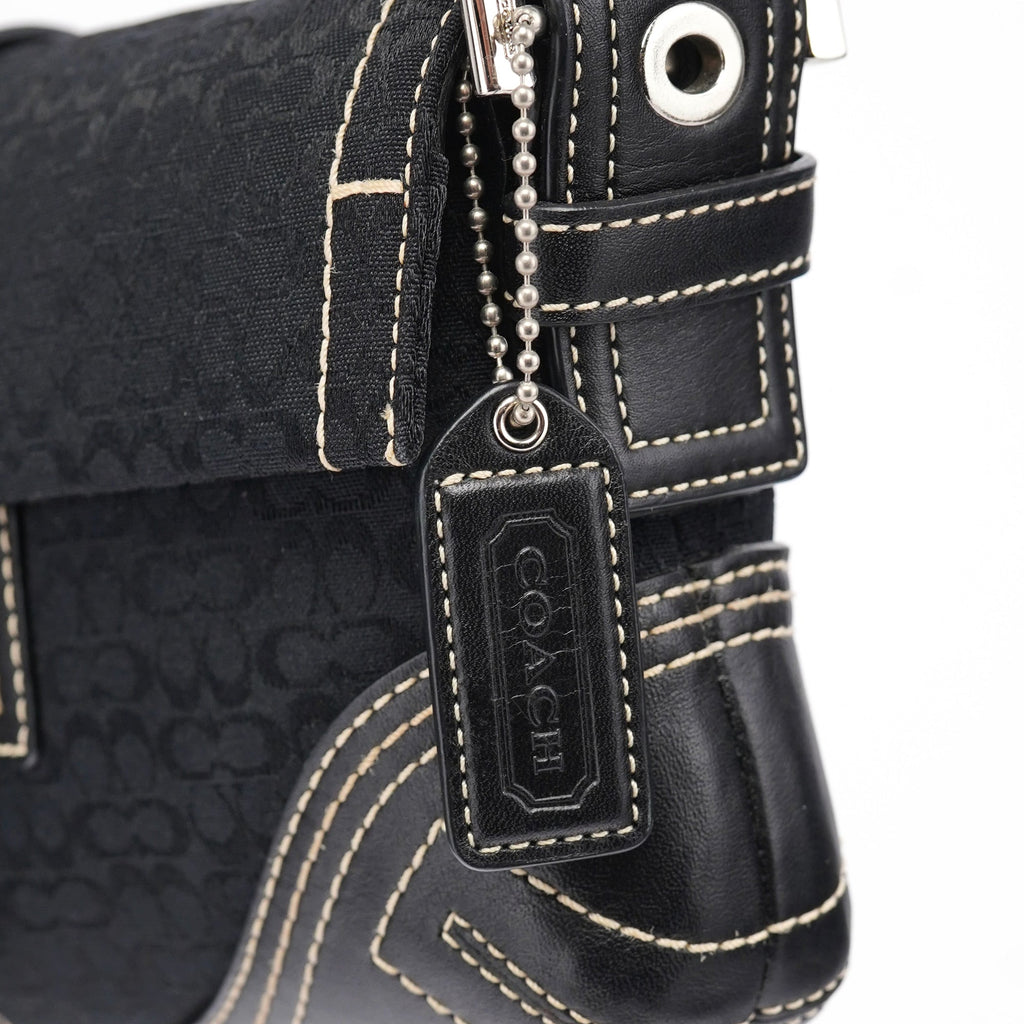 3628 Black Leather Soho Shoulder Bag