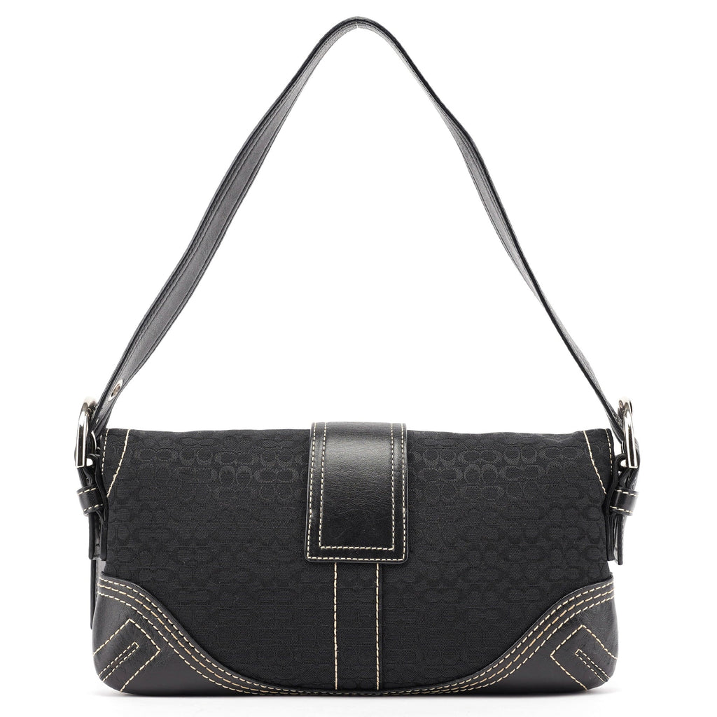 3628 Black Leather Soho Shoulder Bag