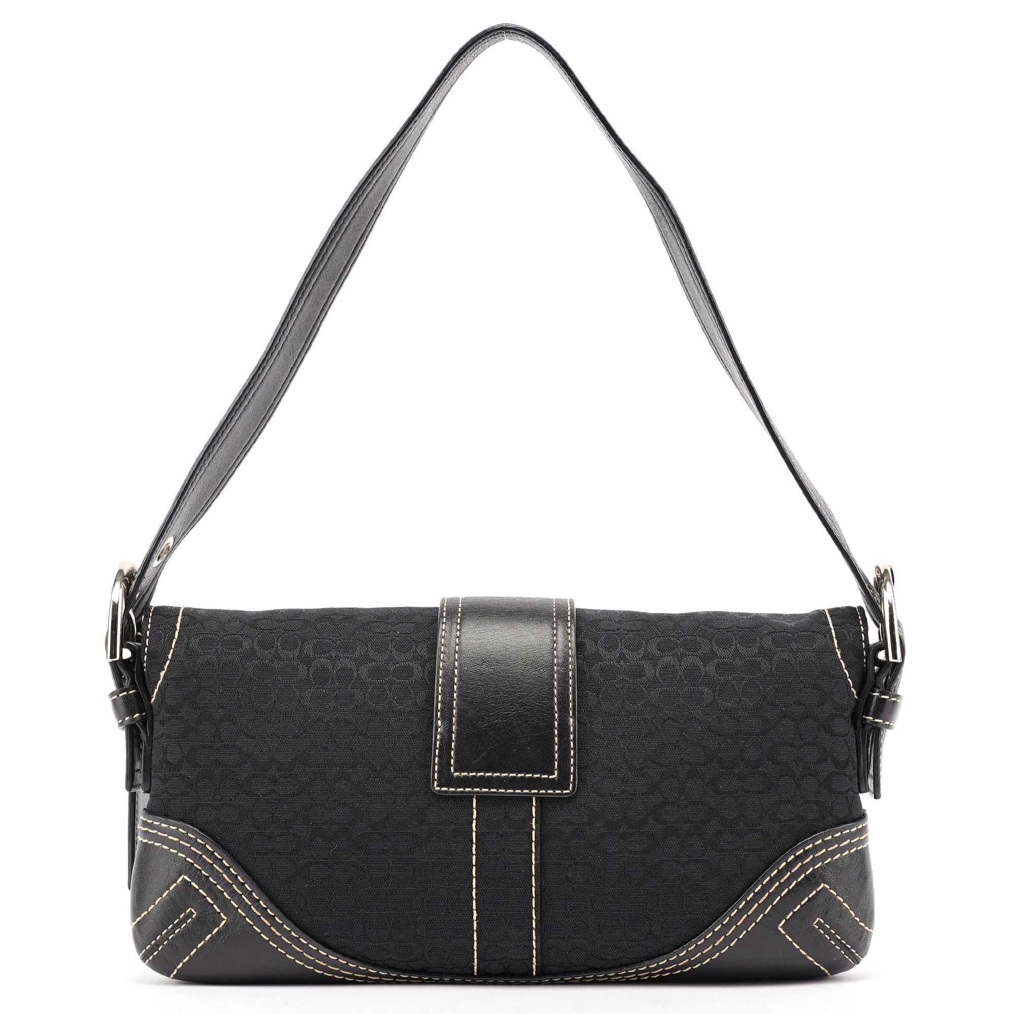 3628 Black Leather Soho Shoulder Bag