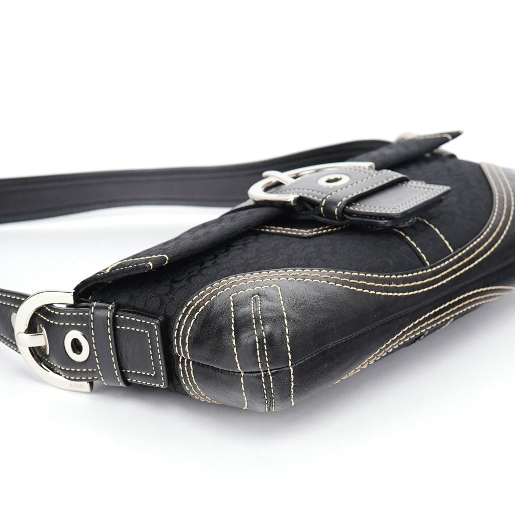 3628 Black Leather Soho Shoulder Bag
