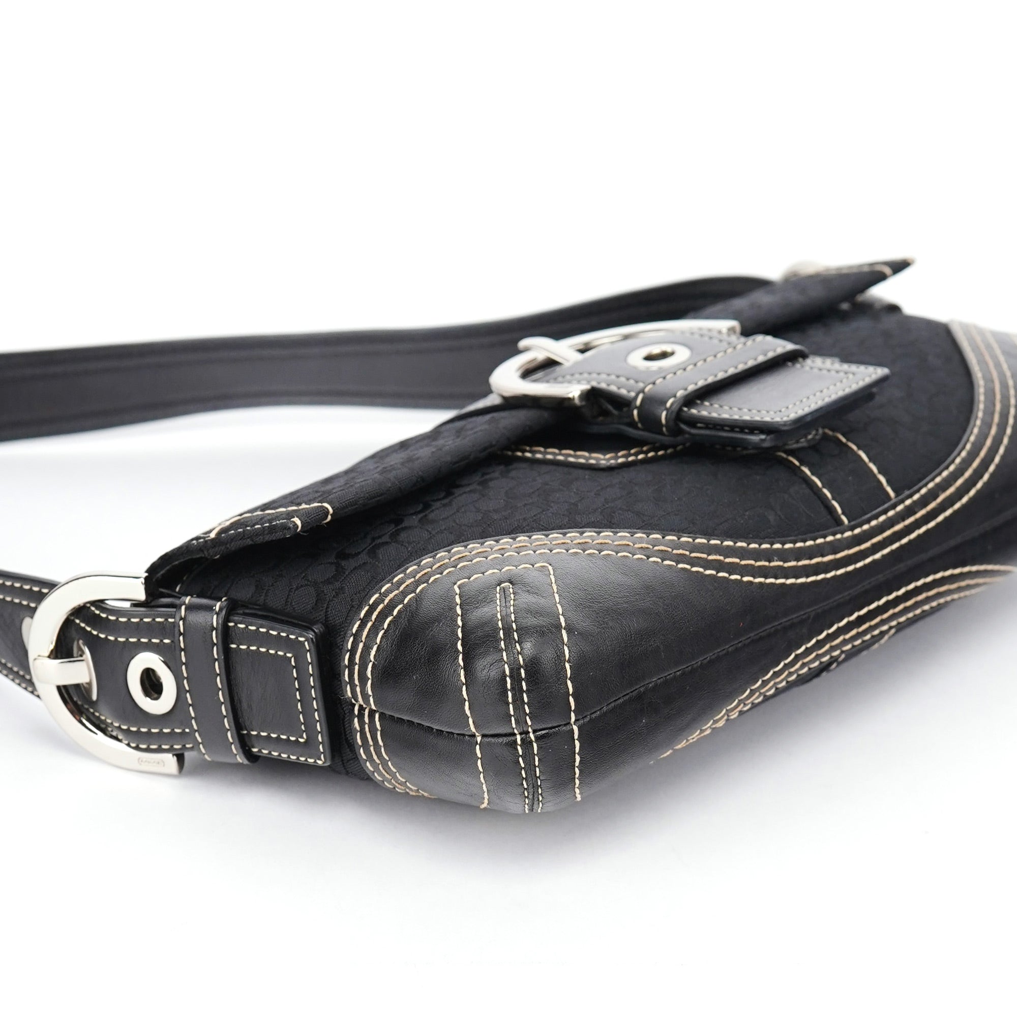3628 Black Leather Soho Shoulder Bag