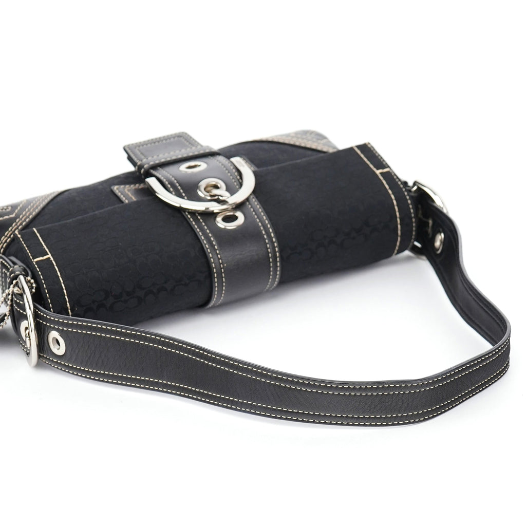 3628 Black Leather Soho Shoulder Bag