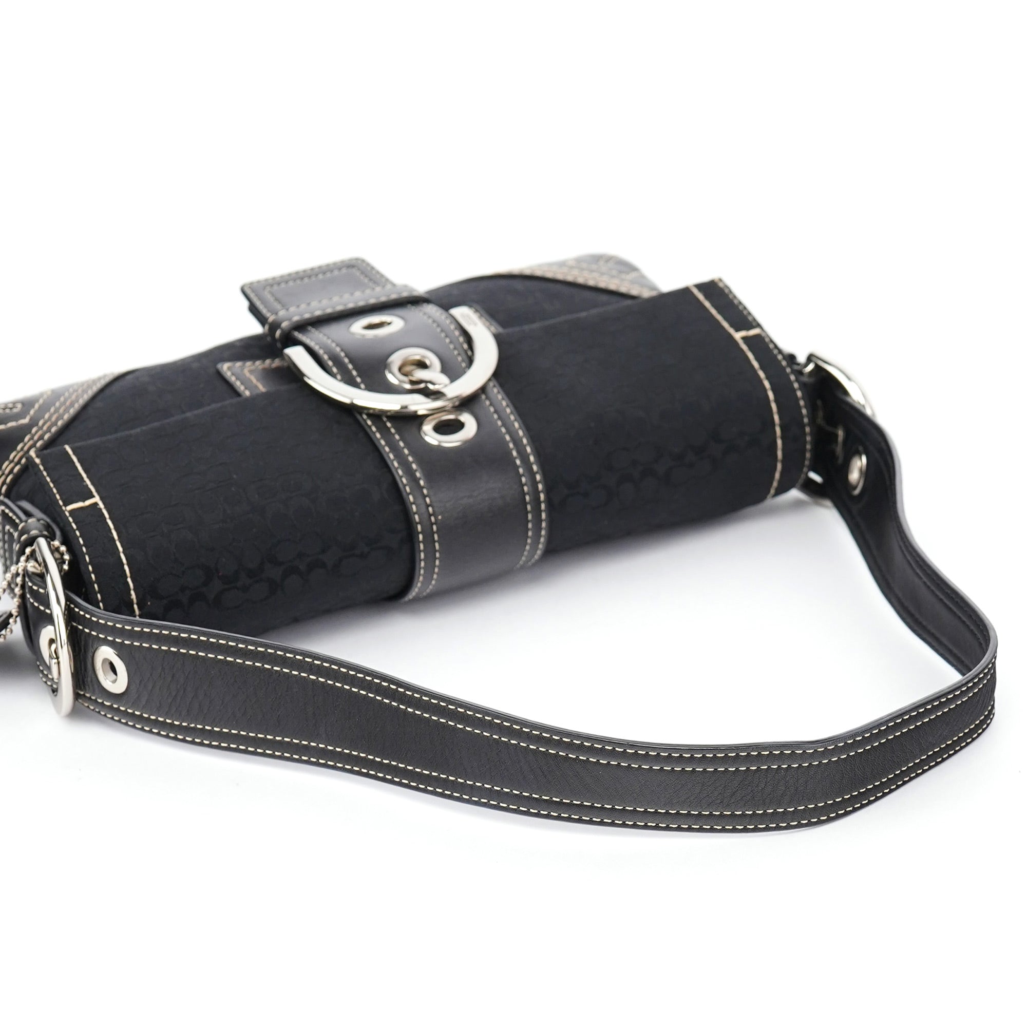 3628 Black Leather Soho Shoulder Bag