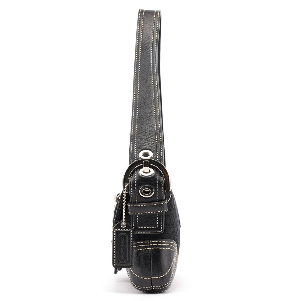 3628 Black Leather Soho Shoulder Bag