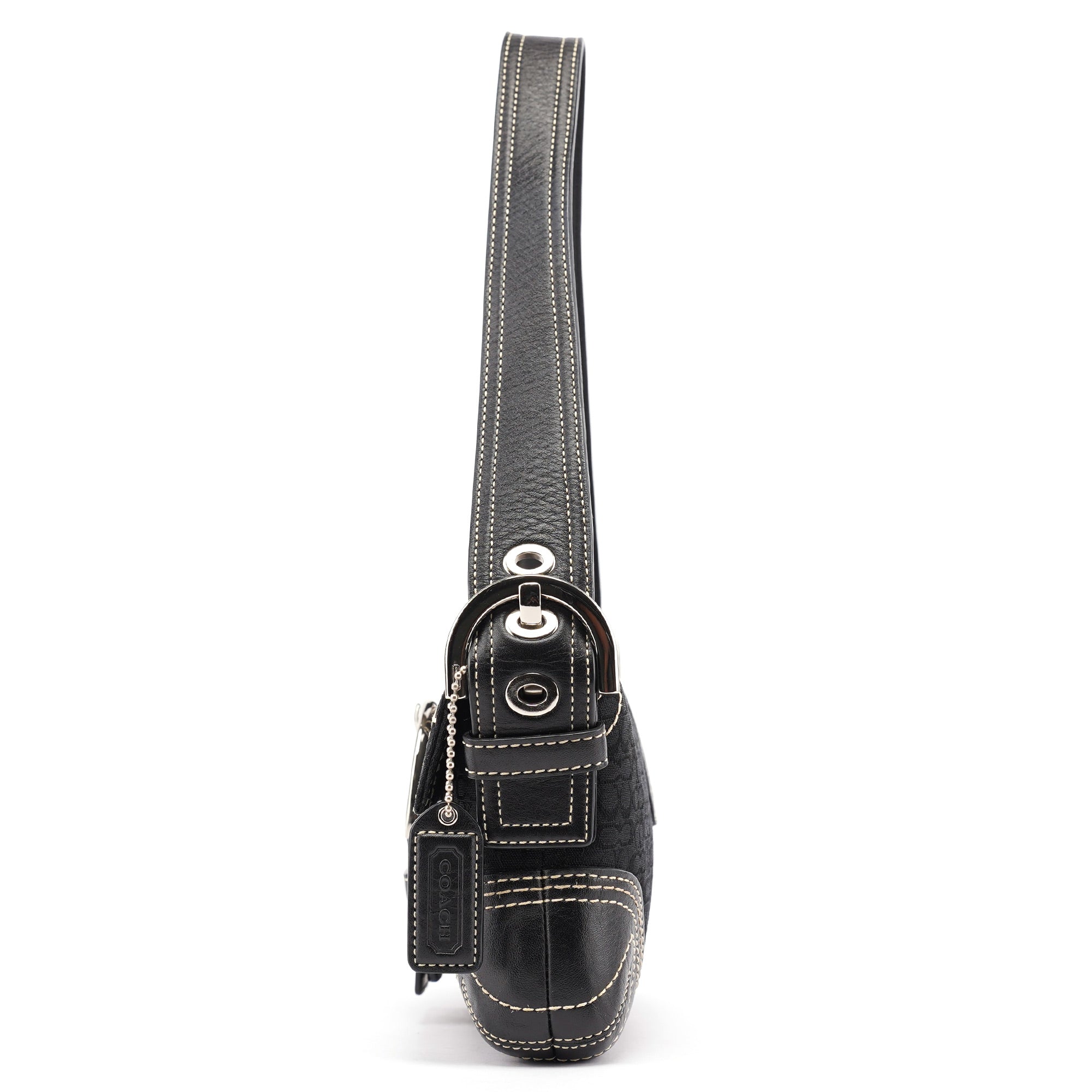 3628 Black Leather Soho Shoulder Bag