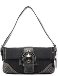3628 Black Leather Soho Shoulder Bag