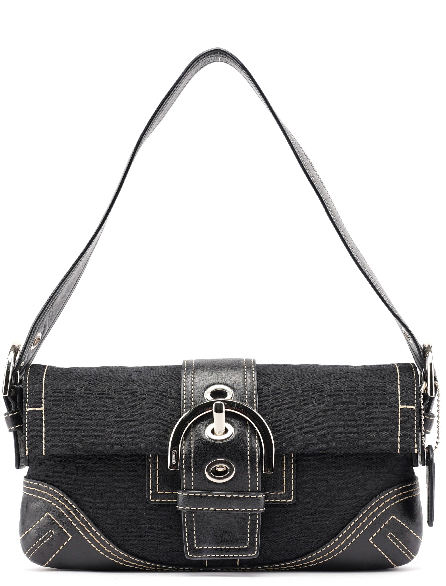 3628 Black Leather Soho Shoulder Bag