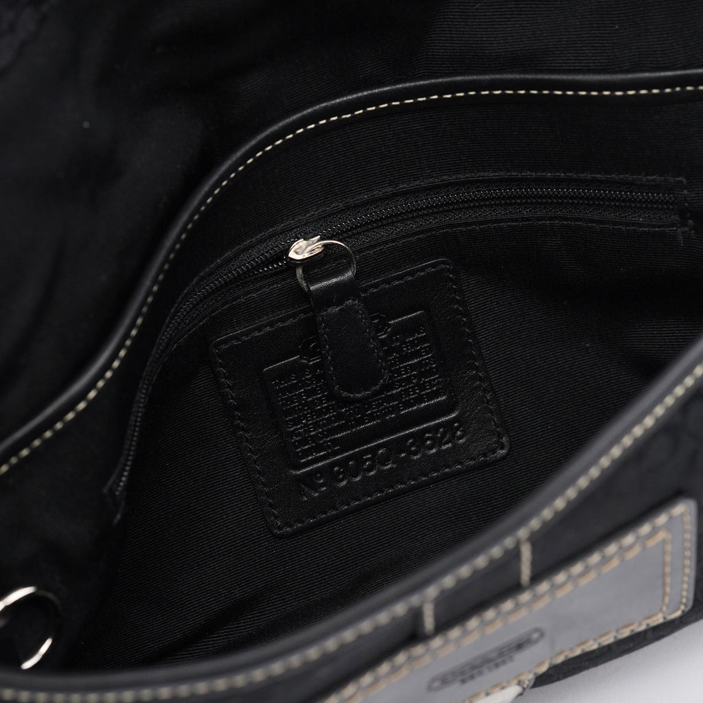3628 Black Leather Soho Shoulder Bag